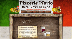 Desktop Screenshot of pizzeriemario.cz