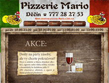 Tablet Screenshot of pizzeriemario.cz